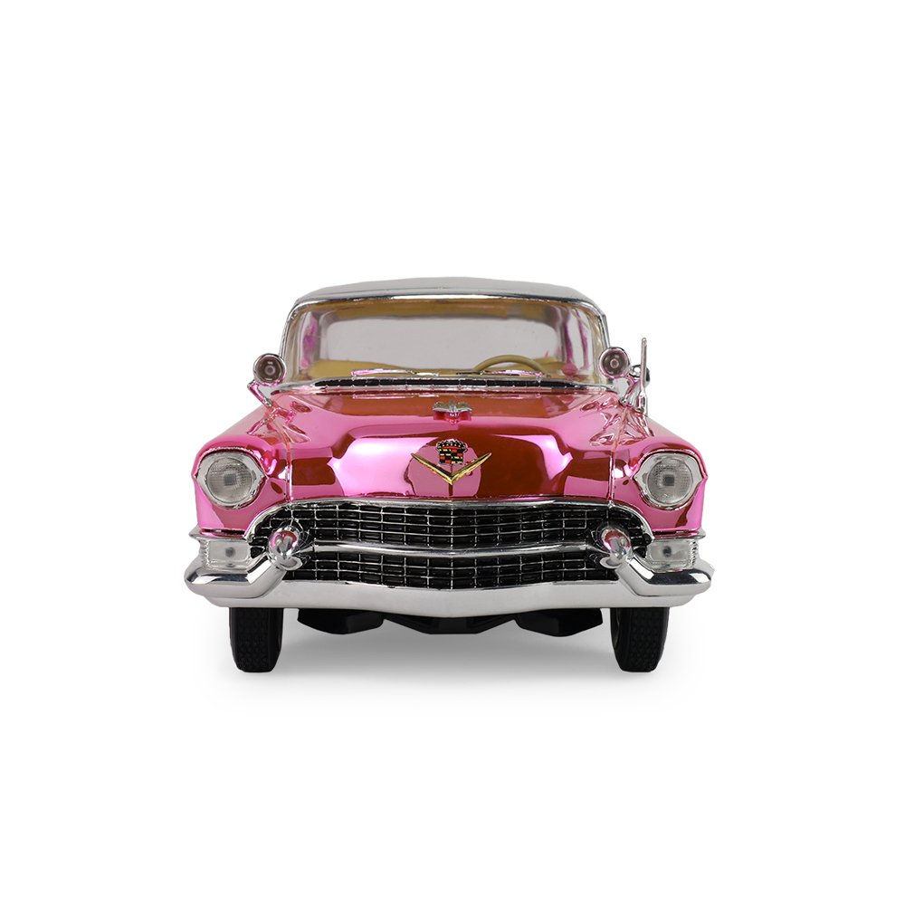 Fleetwood Series 60 "Pink Cadillac" Chrome Edition with Elvis Gold Suit Figure 