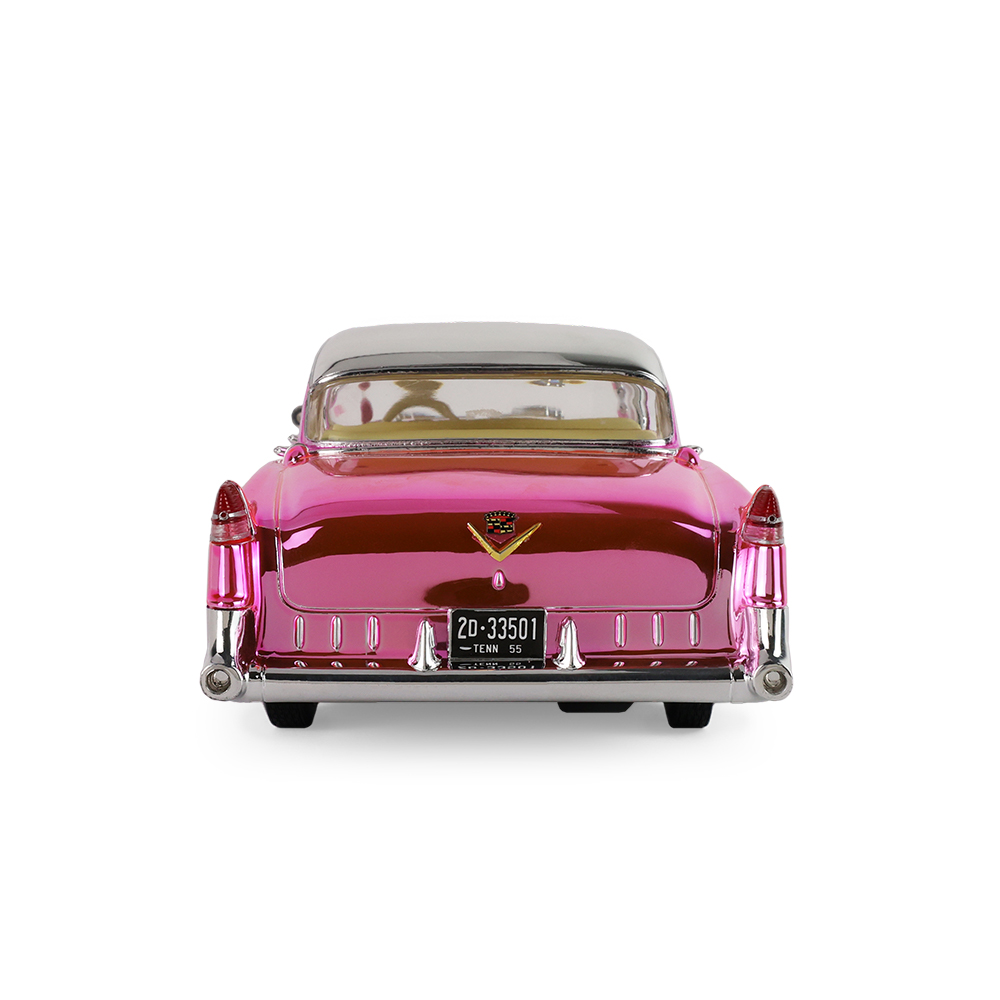 Fleetwood Series 60 "Pink Cadillac" Chrome Edition with Elvis Gold Suit Figure 