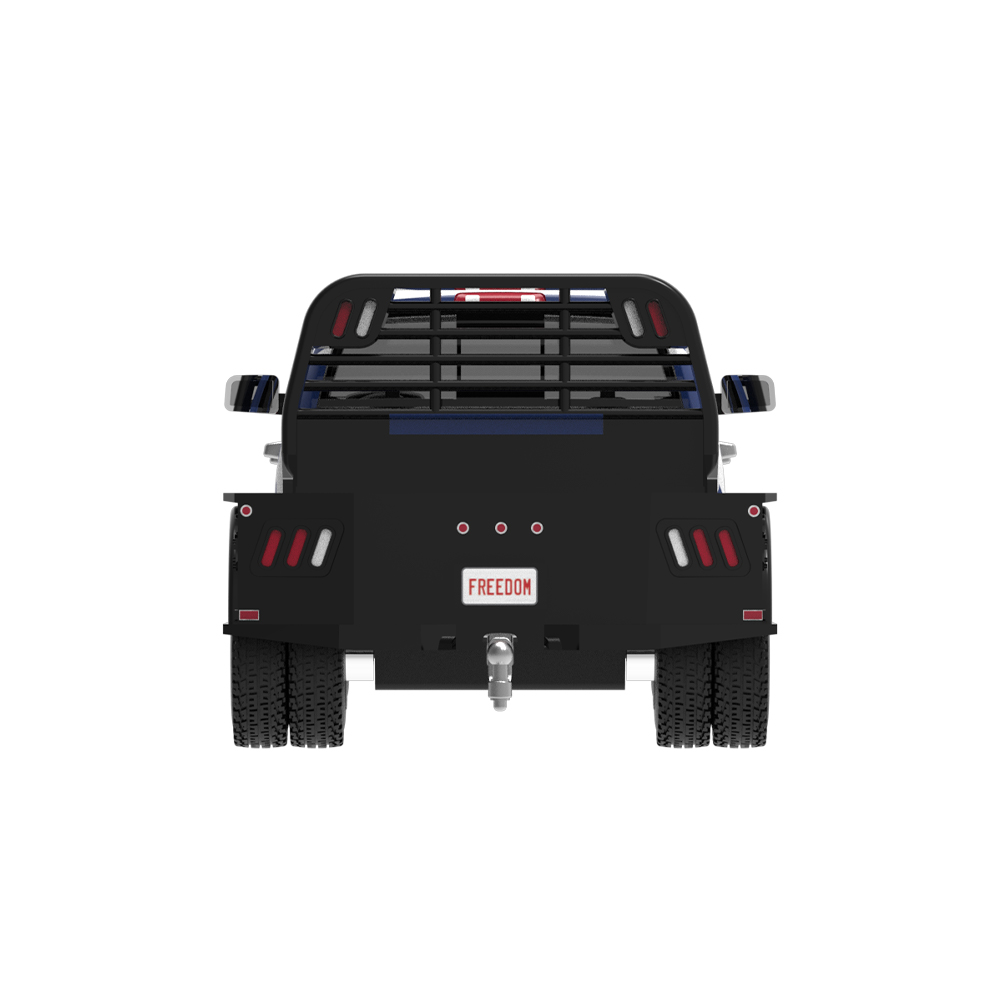 2018 Ram 3500 Dually Flatbed with Statue of Liberty Figurine - America 250 Edition (Hobby Exclusive)