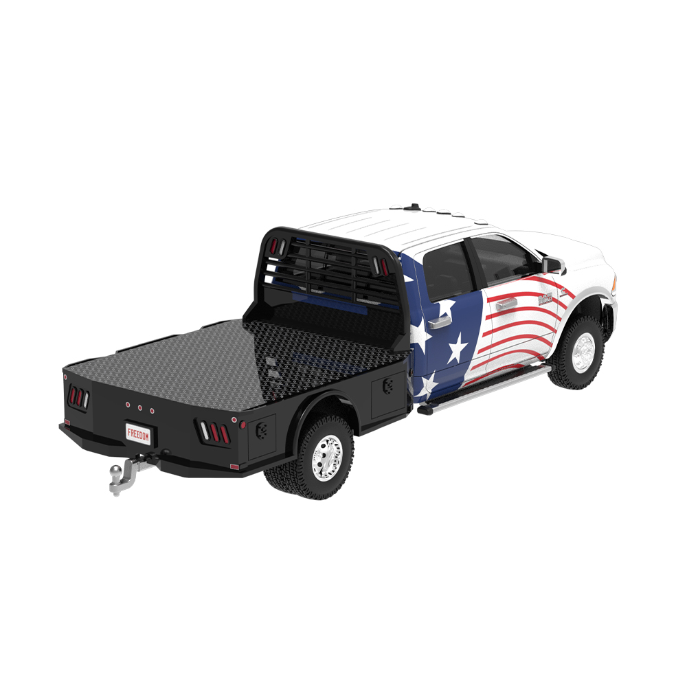 2018 Ram 3500 Dually Flatbed with Statue of Liberty Figurine - America 250 Edition (Hobby Exclusive)