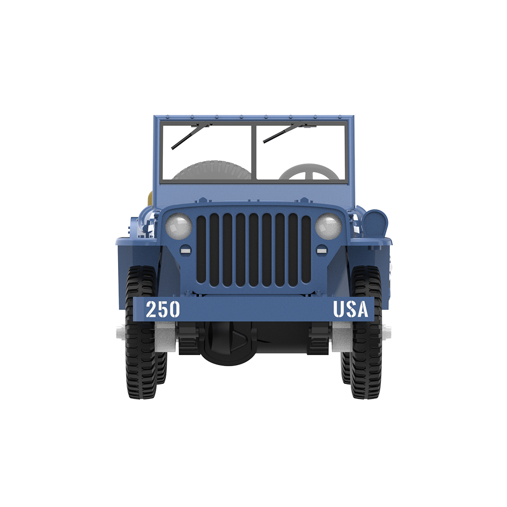 1943 Willys MB Jeep with Cargo Trailer and Military Pin-Up Girl Figurine - America 250 Edition (Hobby Exclusive) 
