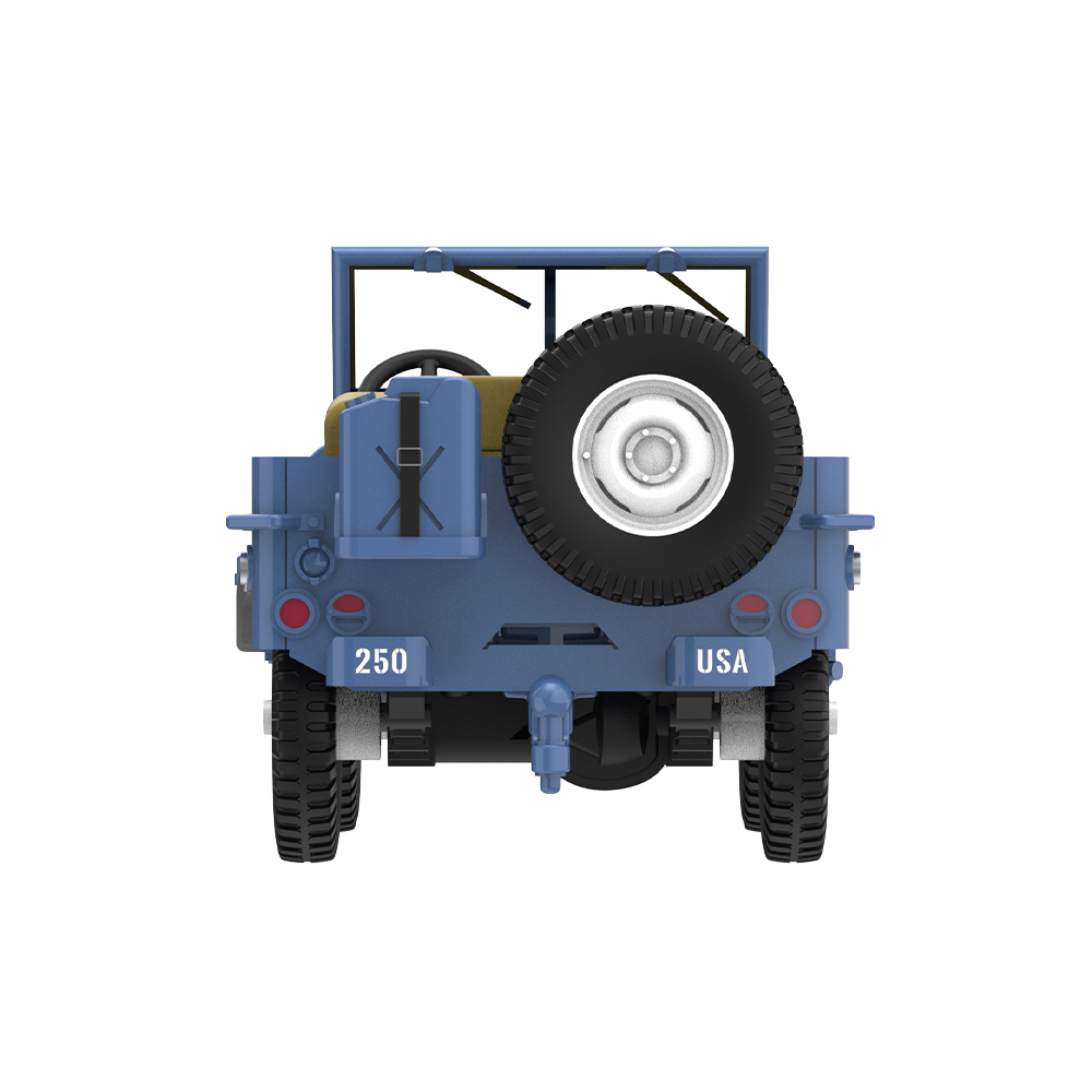 1943 Willys MB Jeep with Cargo Trailer and Military Pin-Up Girl Figurine - America 250 Edition (Hobby Exclusive) 