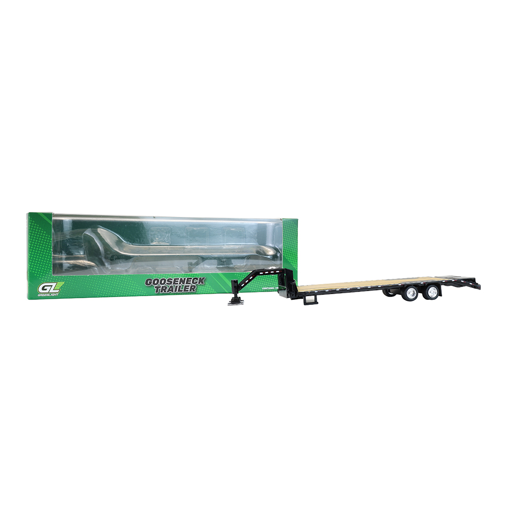 Gooseneck Trailer - Black with Red and White Conspicuity Stripes (Hobby Exclusive)