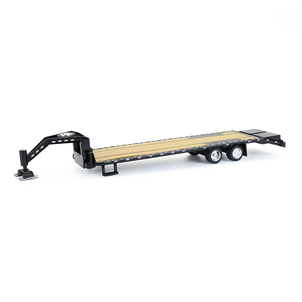 Gooseneck Trailer - Black with Red and White Conspicuity Stripes (Hobby Exclusive)