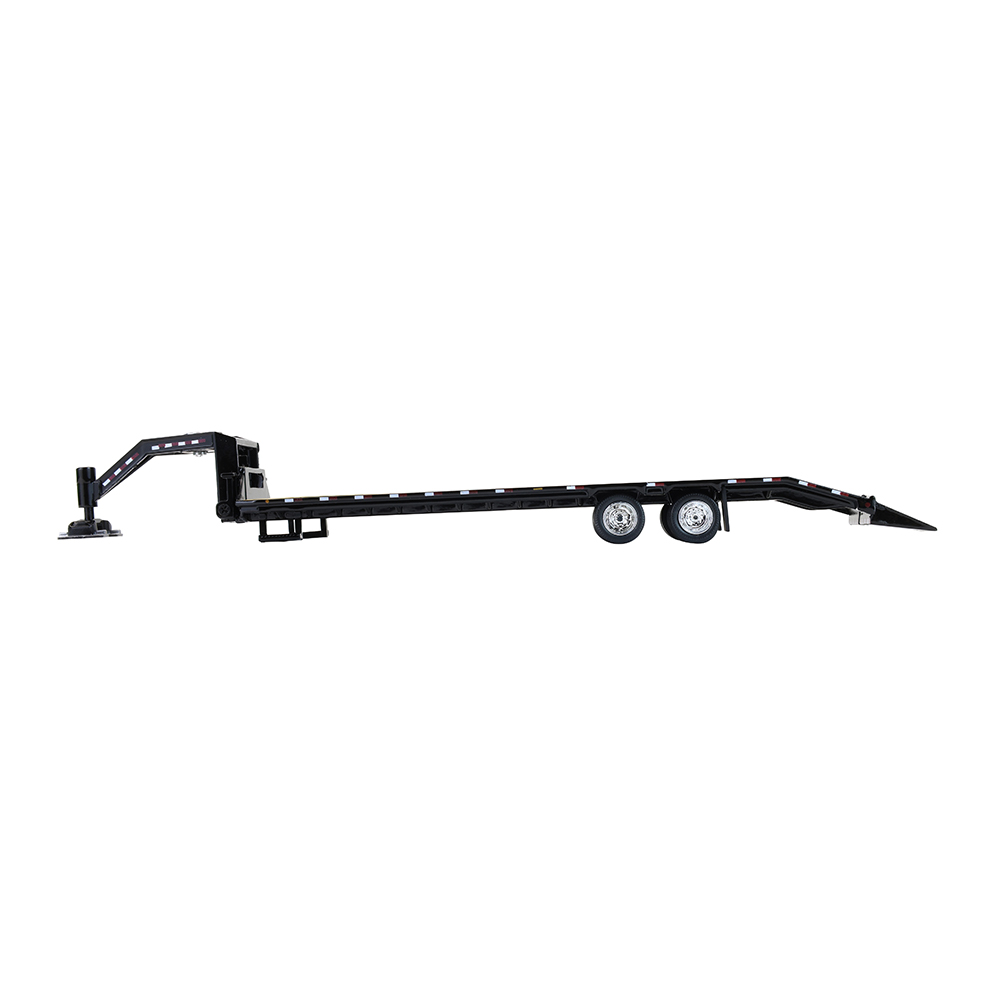 Gooseneck Trailer - Black with Red and White Conspicuity Stripes (Hobby Exclusive)
