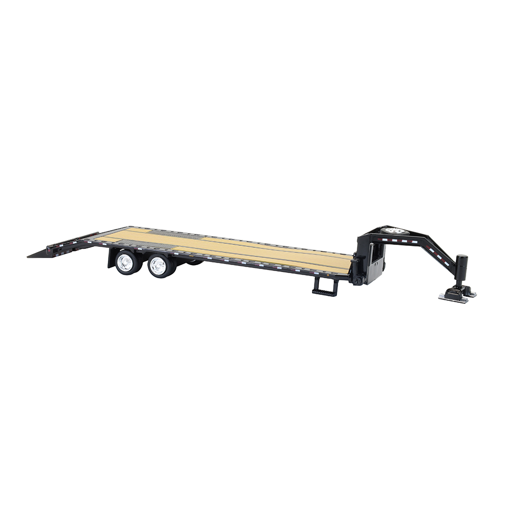 Gooseneck Trailer - Black with Red and White Conspicuity Stripes (Hobby Exclusive)