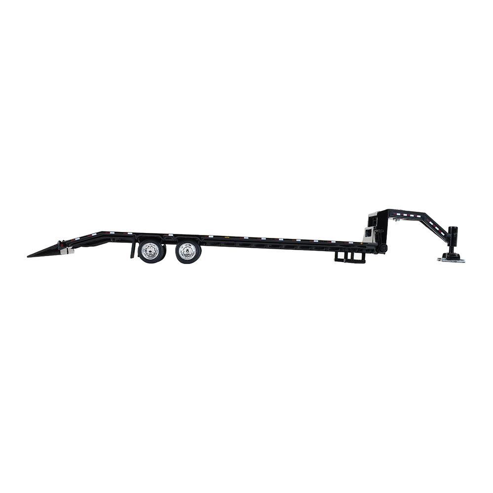 Gooseneck Trailer - Black with Red and White Conspicuity Stripes (Hobby Exclusive)