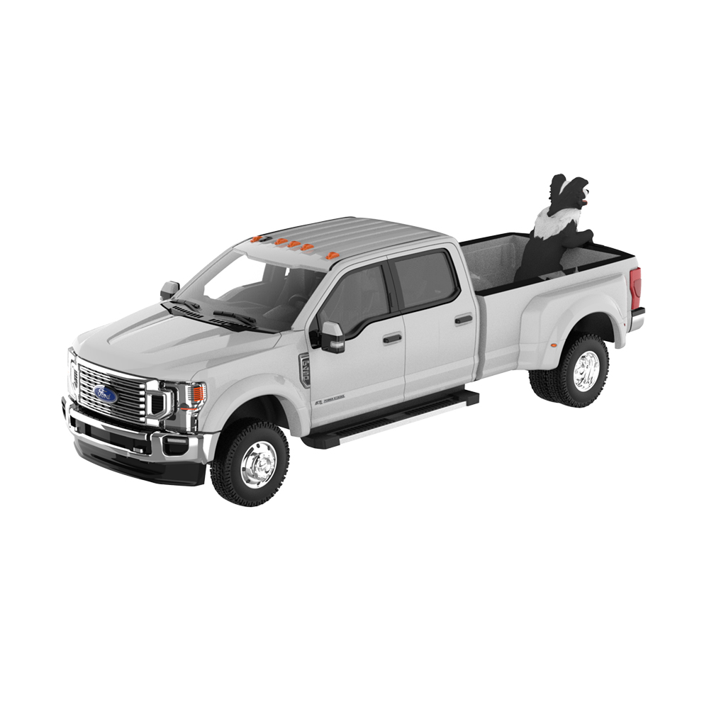 Down on the Farm Series 12 - 2022 Ford F-450 White with Dog Figure