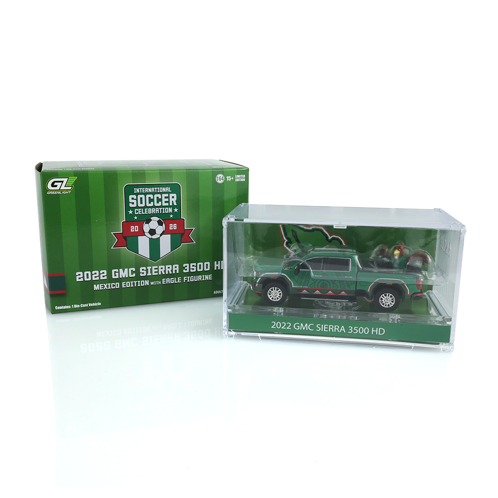 2022 GMC Sierra 3500 HD – International Soccer Celebration '26 - Mexico Tribute with Eagle Figurine (Hobby Exclusive)