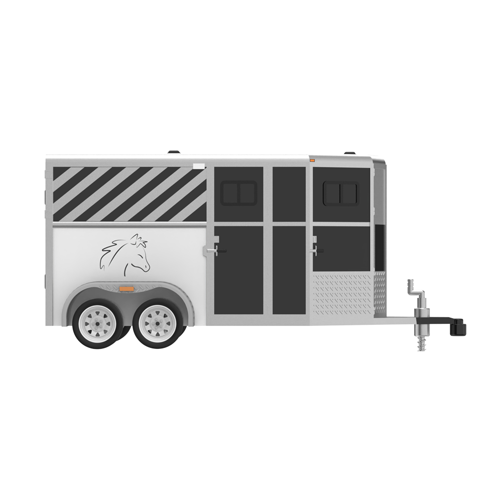 Down on the Farm Series 12 - Horse Trailer Black and Silver with Horse Figure