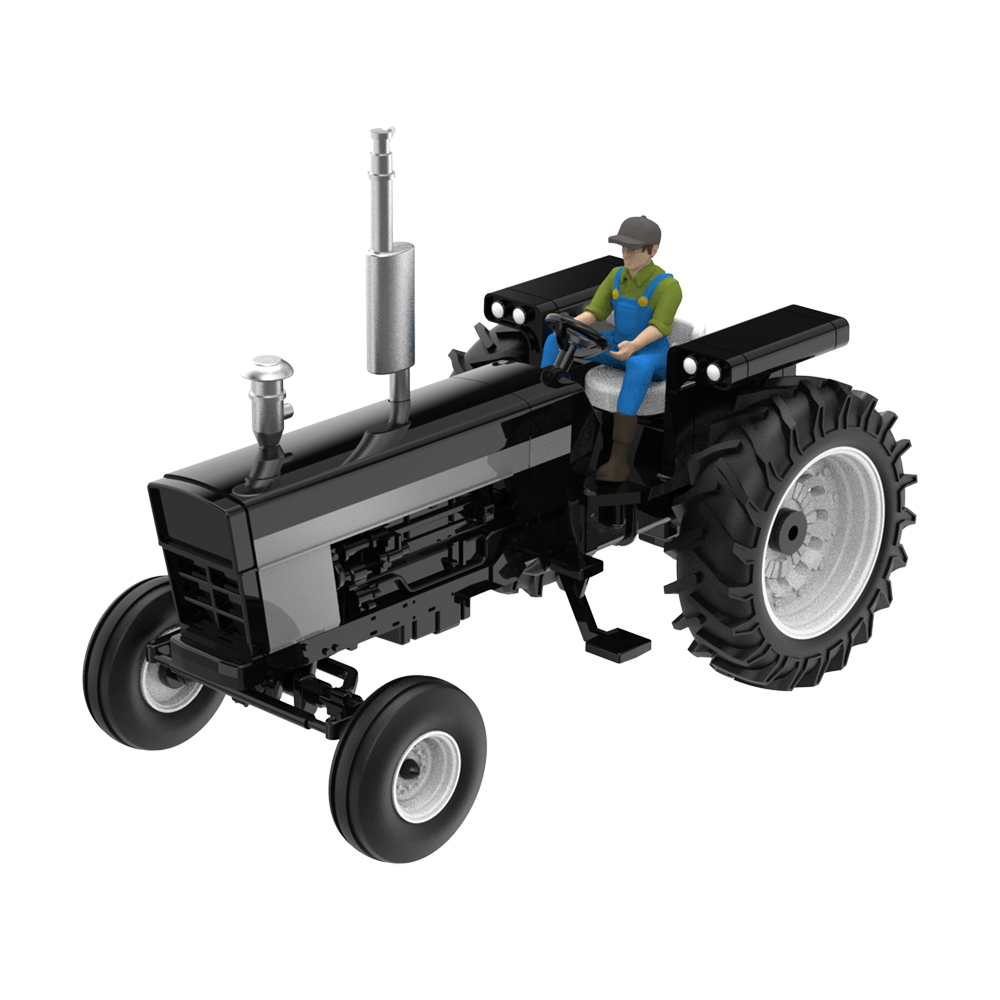 Down on the Farm Series 12 - Horse Trailer Black and Silver with Horse Figure