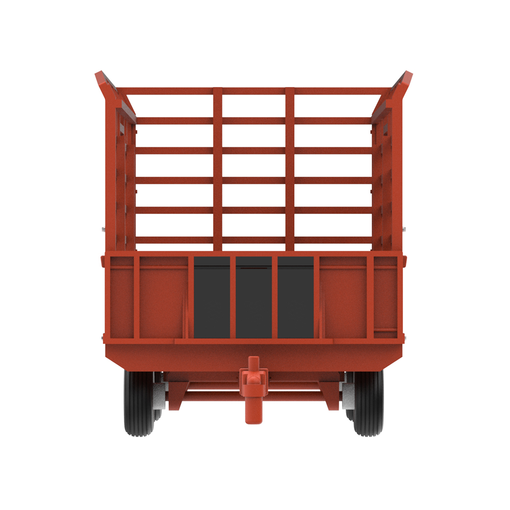 Down on the Farm Series 12 - Bale Throw Wagon Rusty Orange with Rectangular Bales of Hay