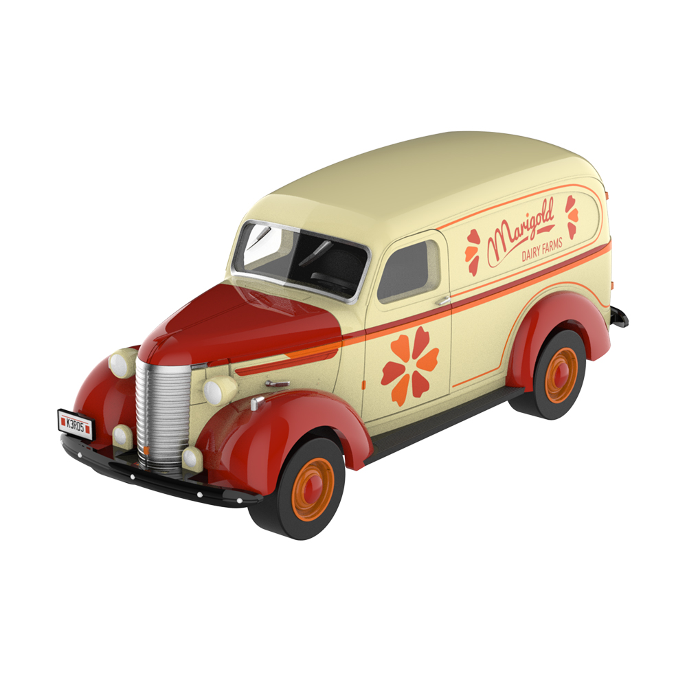 1939 Chevrolet Panel Van with Cow Figure
