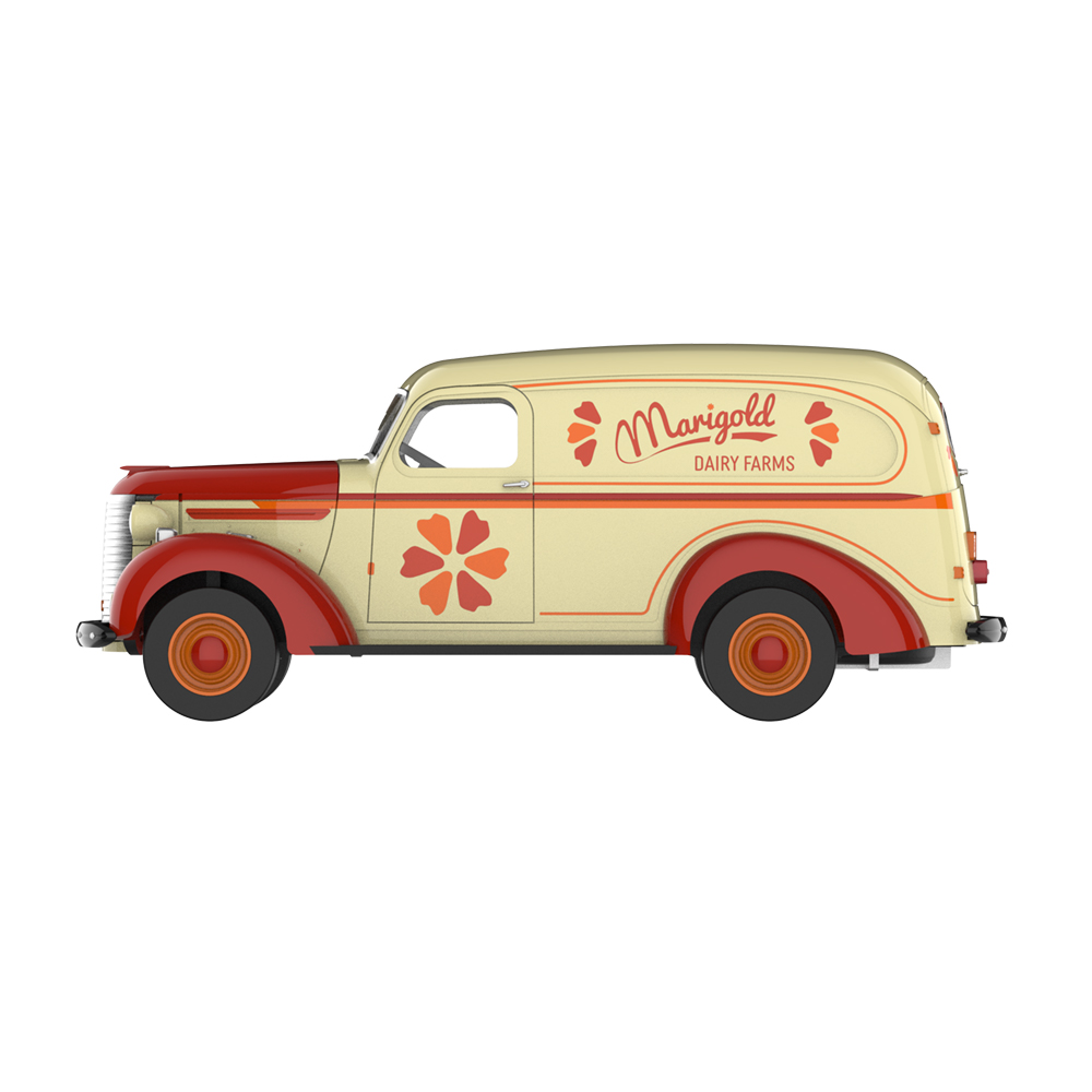 1939 Chevrolet Panel Van with Cow Figure