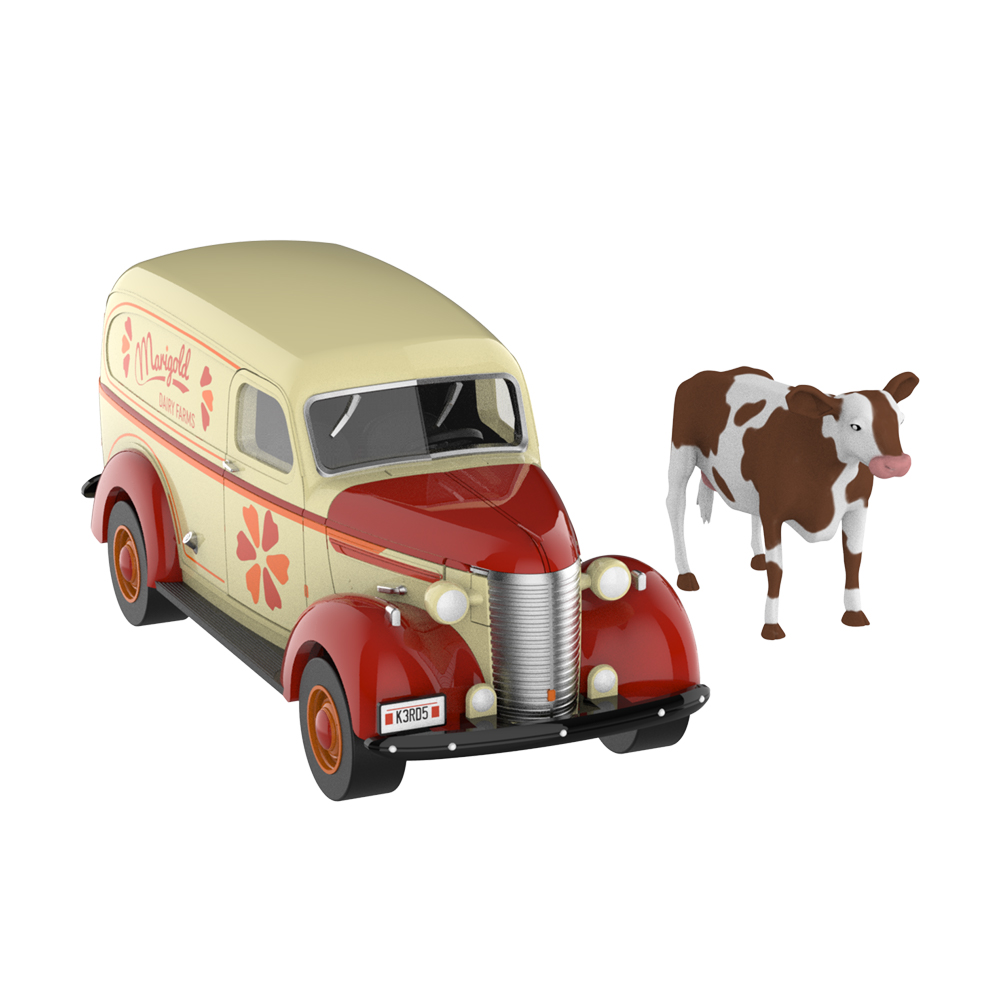 1939 Chevrolet Panel Van with Cow Figure