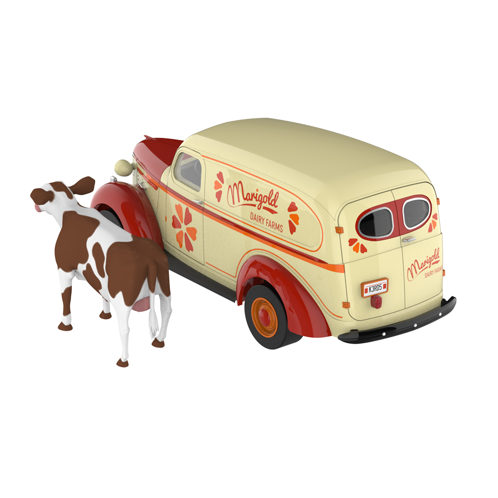 1939 Chevrolet Panel Van with Cow Figure