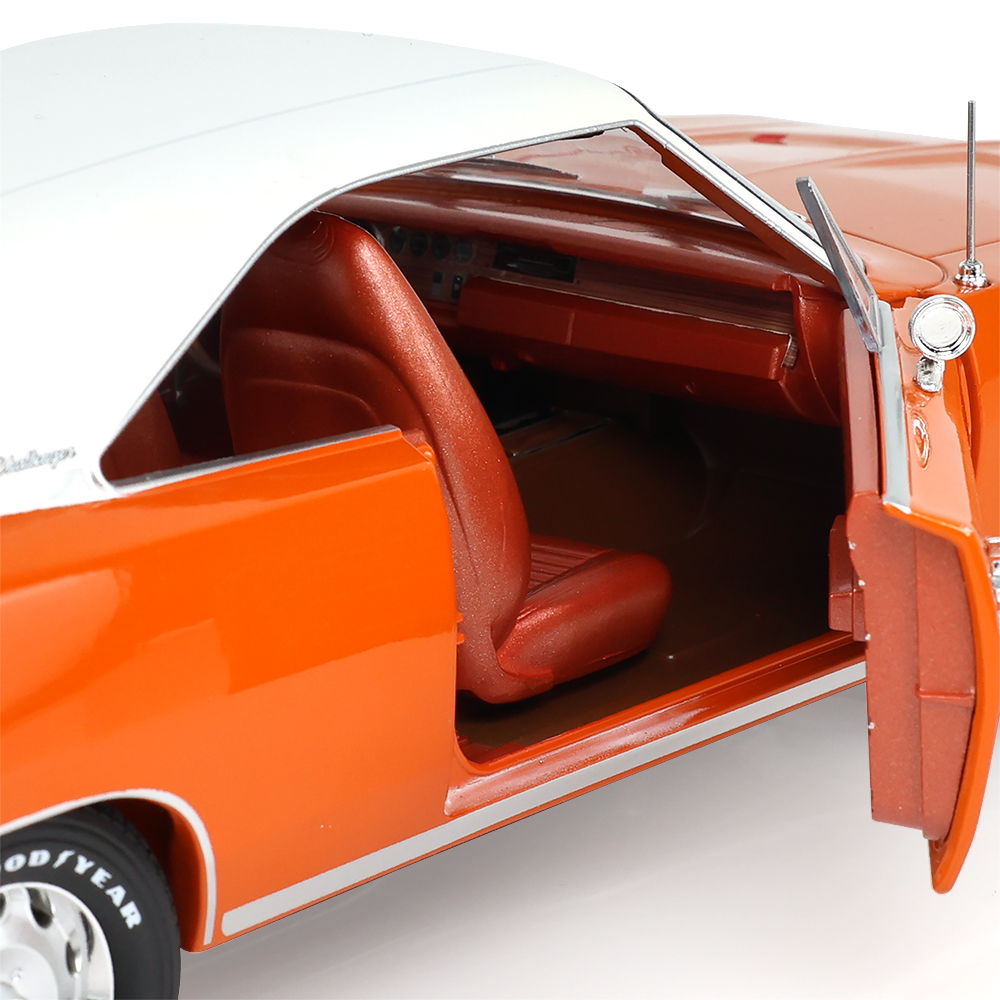 1970 Charger R/T SE - EK2 Go Mango with White Vinyl Top & Bee Stripe - Magnum 500s and Optional Rocker Molding