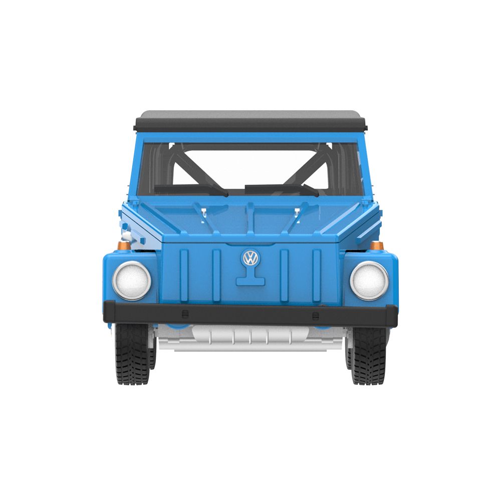 1980 Volkswagen Type 181 - Blue with Soft Top Up with Windows and Roll Cage