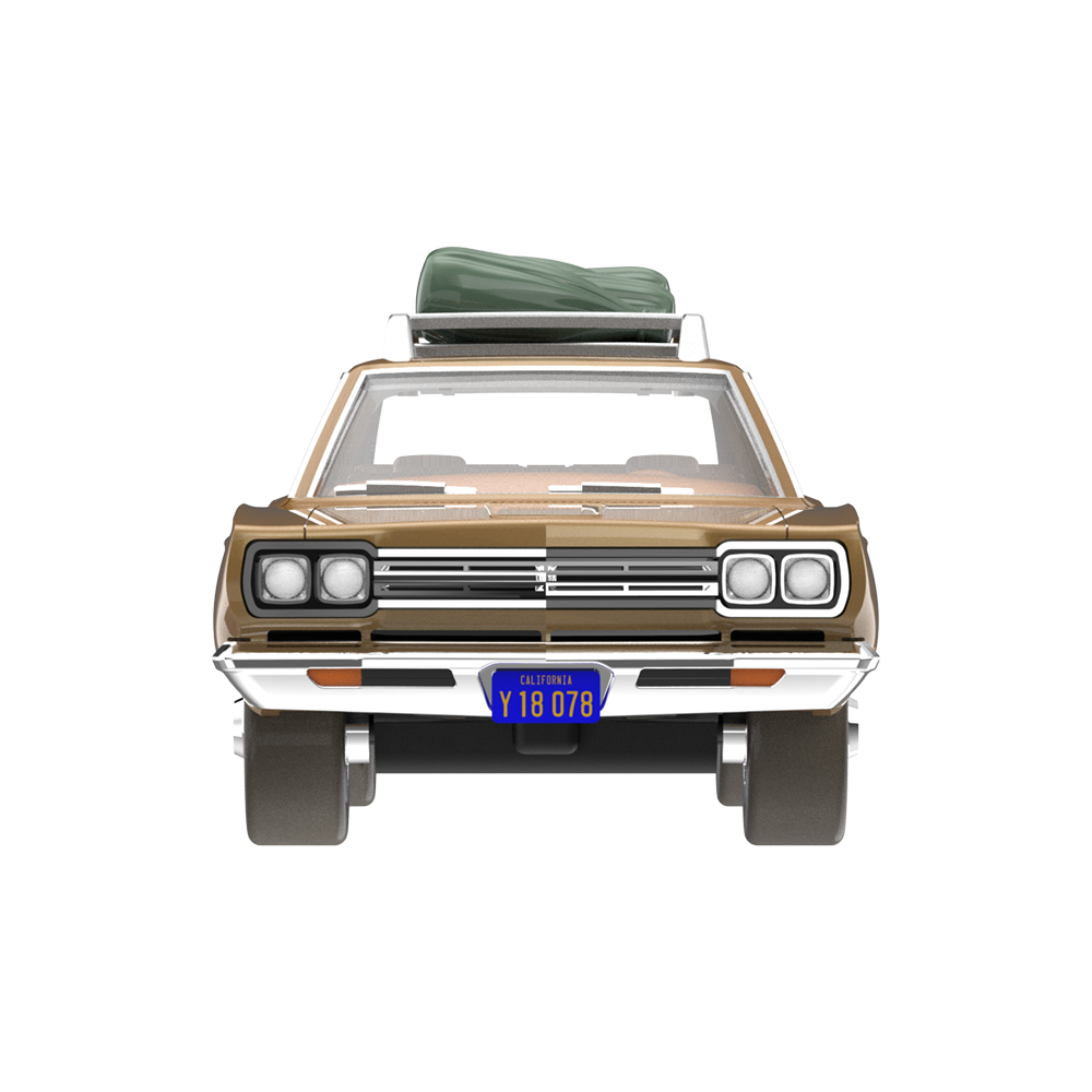 The Brady Bunch (1969-74 TV Series) - Carol Brady's 1969 Plymouth Satellite Station Wagon with Rooftop Camping Equipment (Dirt Road Version) Solid Pack