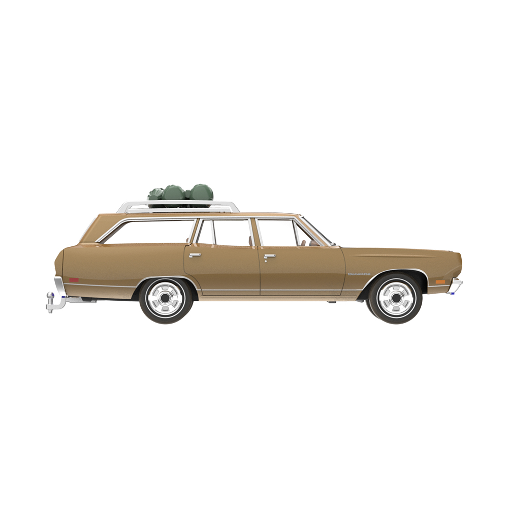 The Brady Bunch (1969-74 TV Series) - Carol Brady's 1969 Plymouth Satellite Station Wagon with Rooftop Camping Equipment (Dirt Road Version) Solid Pack