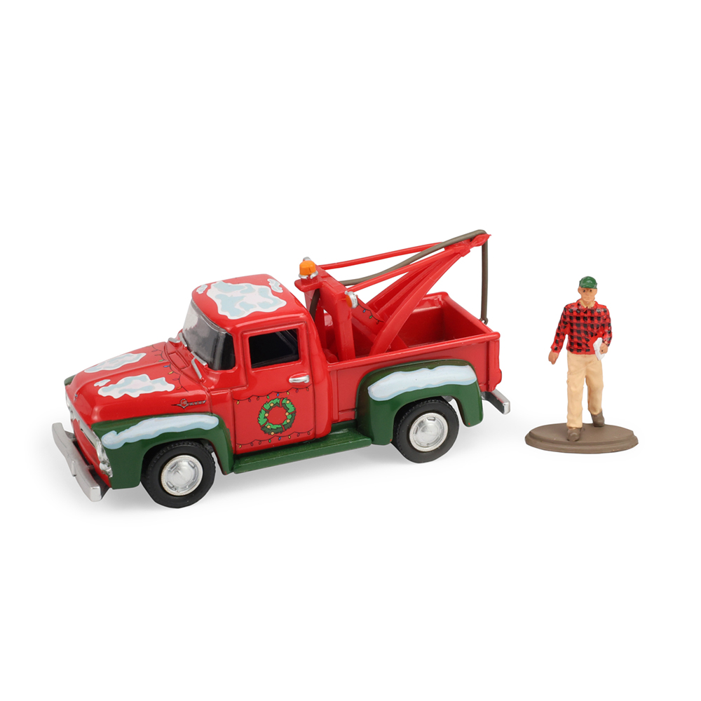 1956 Ford F-100 Tow Truck with Mechanic Figure - Christmas 2025 Limited Edition (Hobby Exclusive)