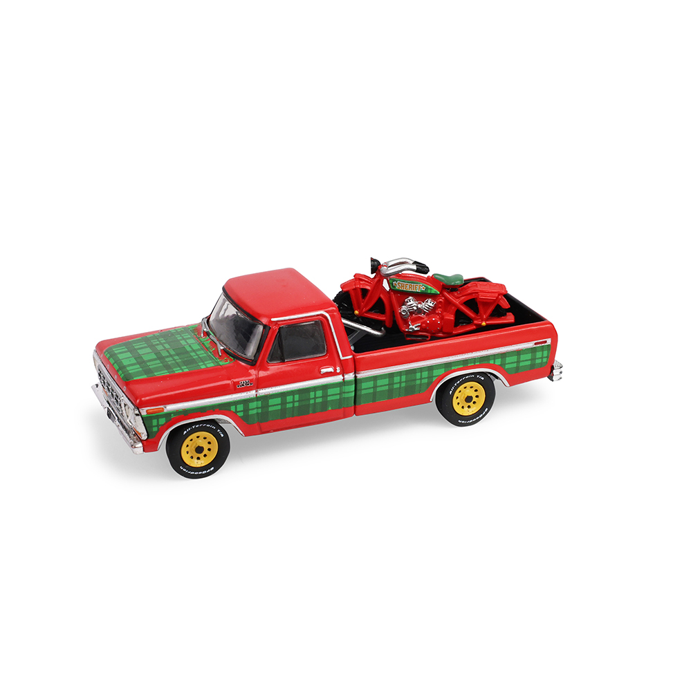 1978 Ford F-250 with Vintage Motorcycle - Christmas 2025 Limited Edition (Hobby Exclusive)