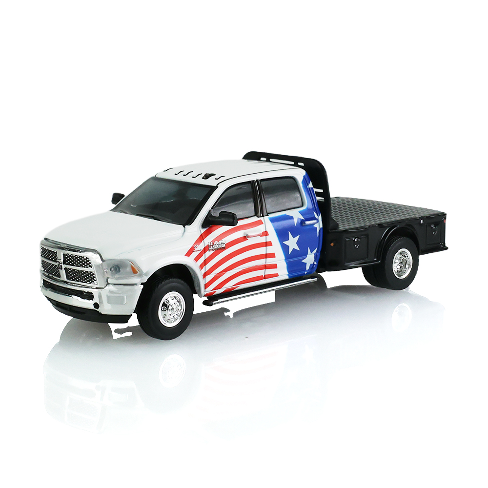 2018 Ram 3500 Dually Flatbed with Statue of Liberty Figurine - America 250 Edition (Hobby Exclusive)