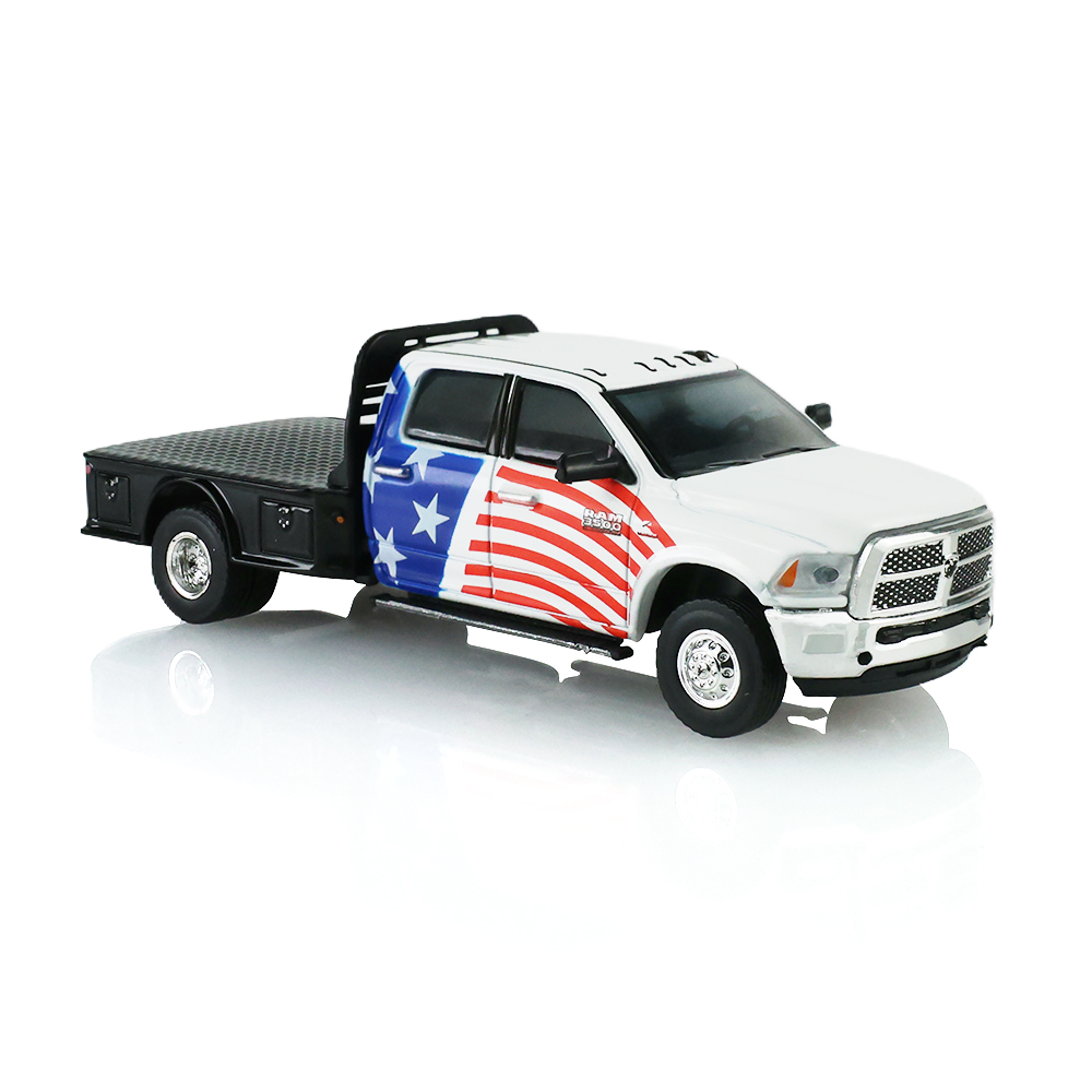 2018 Ram 3500 Dually Flatbed with Statue of Liberty Figurine - America 250 Edition (Hobby Exclusive)