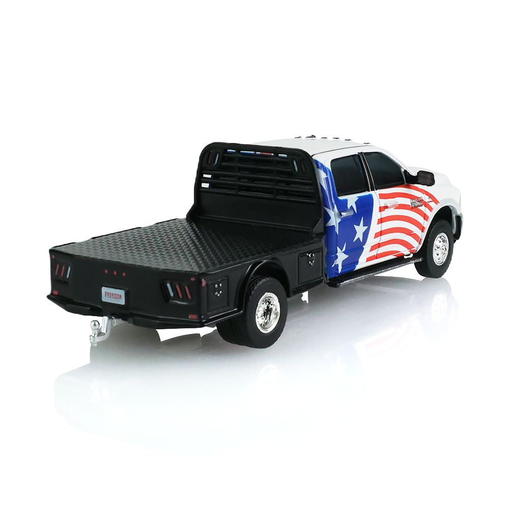 2018 Ram 3500 Dually Flatbed with Statue of Liberty Figurine - America 250 Edition (Hobby Exclusive)