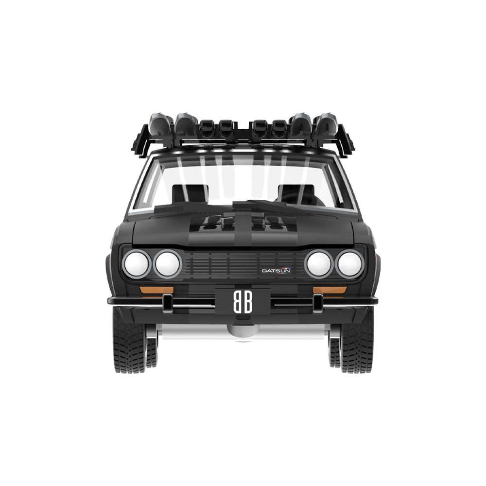1971 Datsun 510 with Ski Roof Rack - Black Bandit Solid Pack