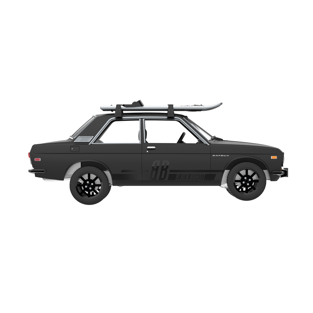 1971 Datsun 510 with Ski Roof Rack - Black Bandit Solid Pack