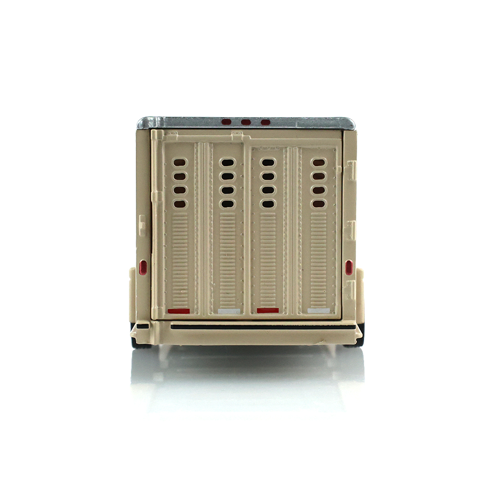 26-Foot Vertical Three Hole Gooseneck Livestock Trailer - Beige