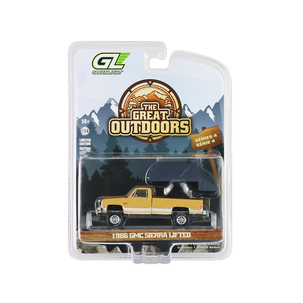 The Great Outdoors Series #04 - 1986 GMC Sierra Lifted - Desert Sand &amp; Doeskin Tan with Modern Truck Bed Tent Solid Pack